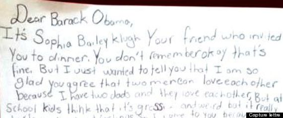 Obama Lettre Fille