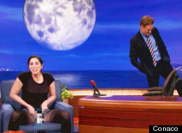 WATCH: Sarah Silverman's Crotch Prank Makes Conan Blush