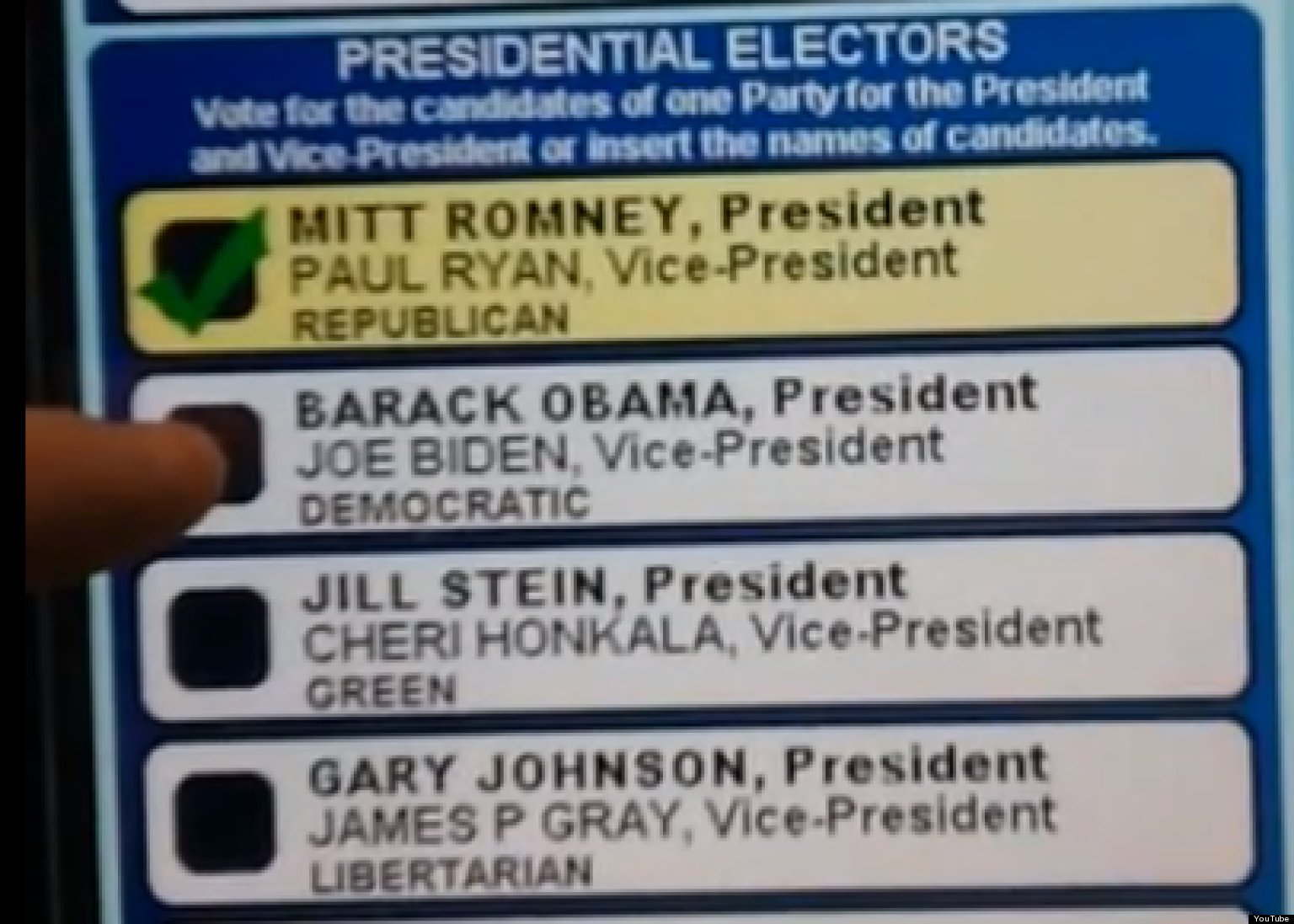 Pennsylvania Voting Machine Switches Vote From Barack Obama To Mitt Romney (VIDEO) HuffPost