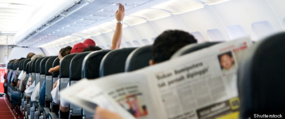 Plane Seat Newspaper