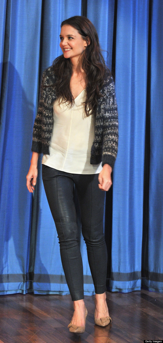 katie holmes on jimmy fallon show