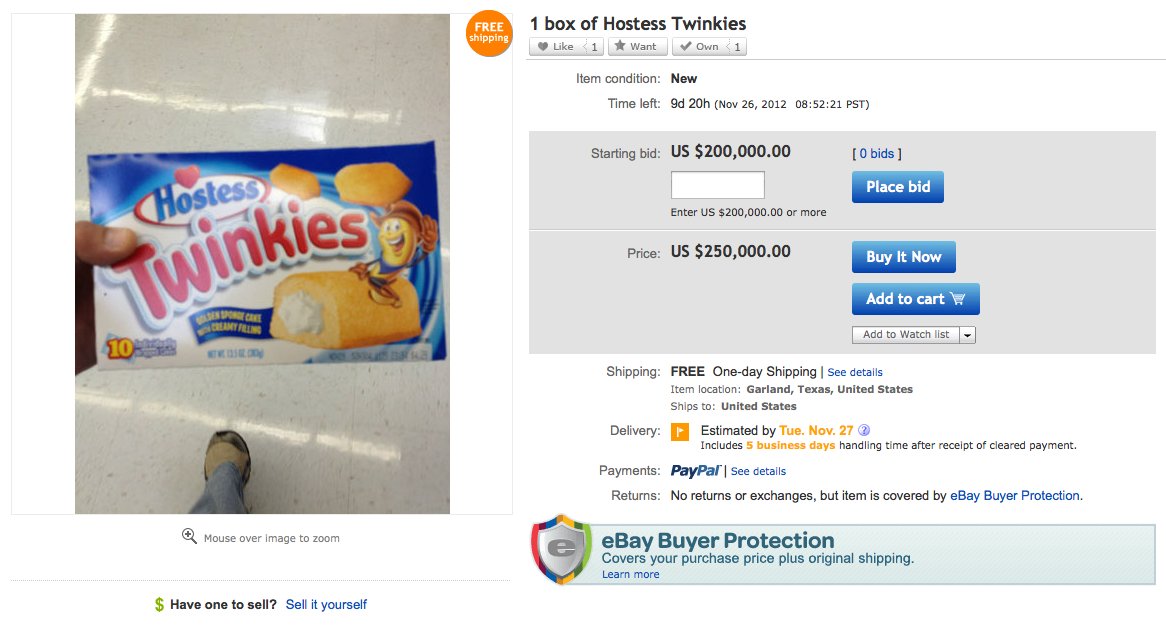 twinkies ebay