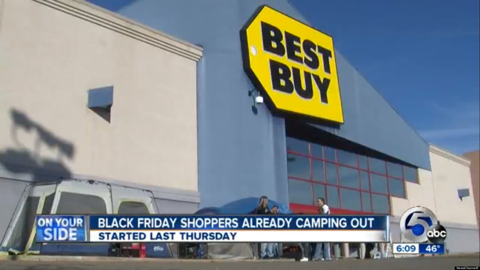 Best Buy Black Friday Shoppers In Line One Week Before Thanksgiving | HuffPost