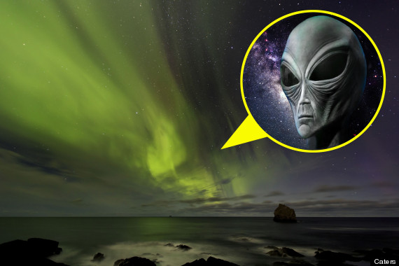 northern lights alien face