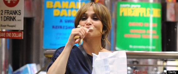 CELEBRITIES EATING
