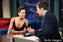 Don't Look Down, Jimmy! Alicia Keys Dons Revealing Crop Top For TV Chat Show