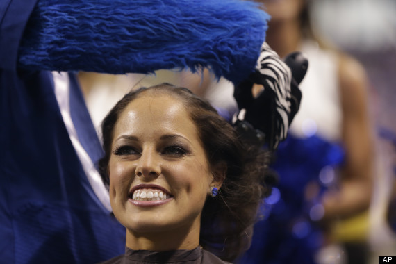 cheer leader head shaved