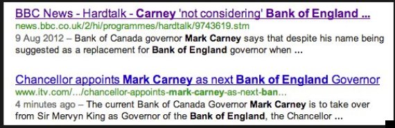 screen shot of google news