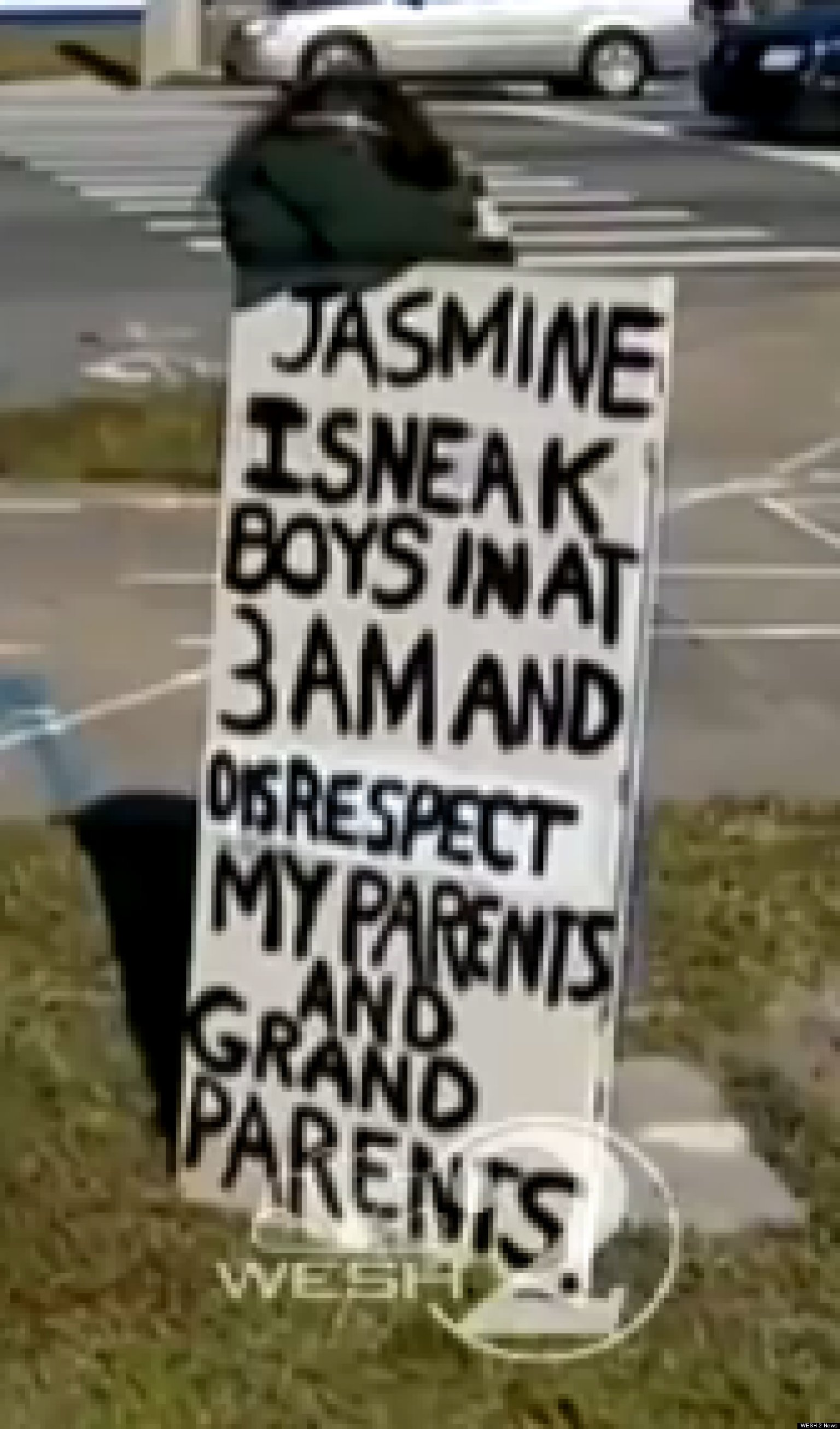 Parents Force Teen To Wear Sign As Punishment For Sneaking Out
