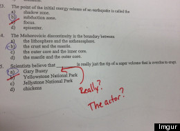 Hilarious Exam FAIL (PHOTO) 