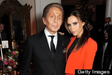 Victoria Beckham Hangs Out With The Master Of Couture In Tangerine Two-Piece