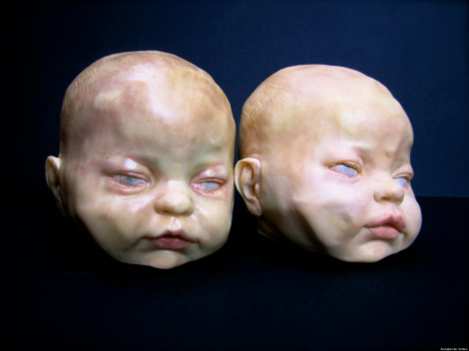 Annabel De Vetten Creates Creepy Baby Heads Made Of White Annabel De Vetten Creates Creepy Baby Heads Made Of White