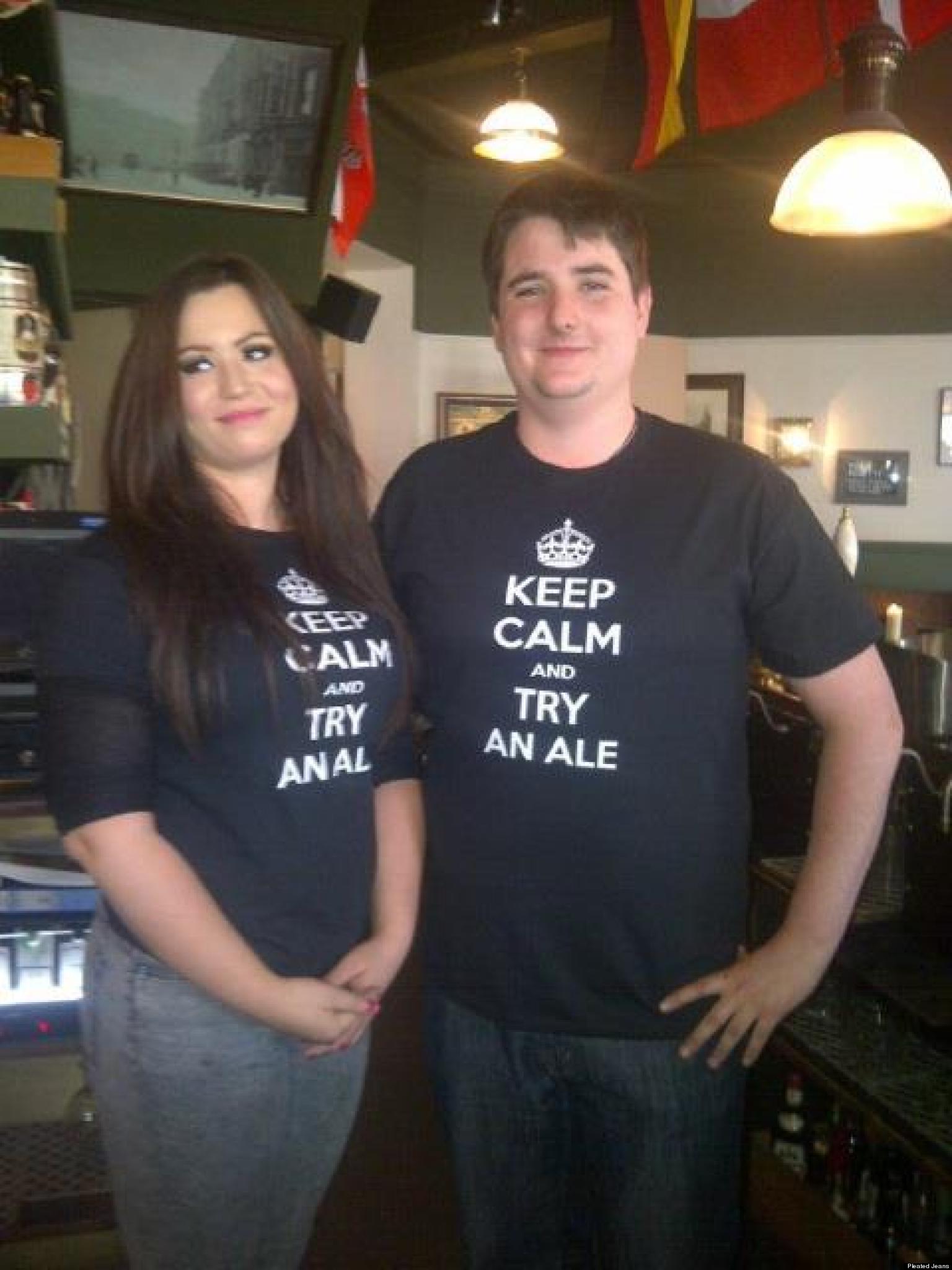 Keep Calm And Try An L Pub Tee Shirt Wardrobe Malfunction Picture