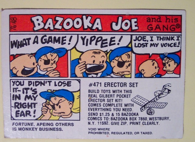 Image result for images of bazooka joe comics