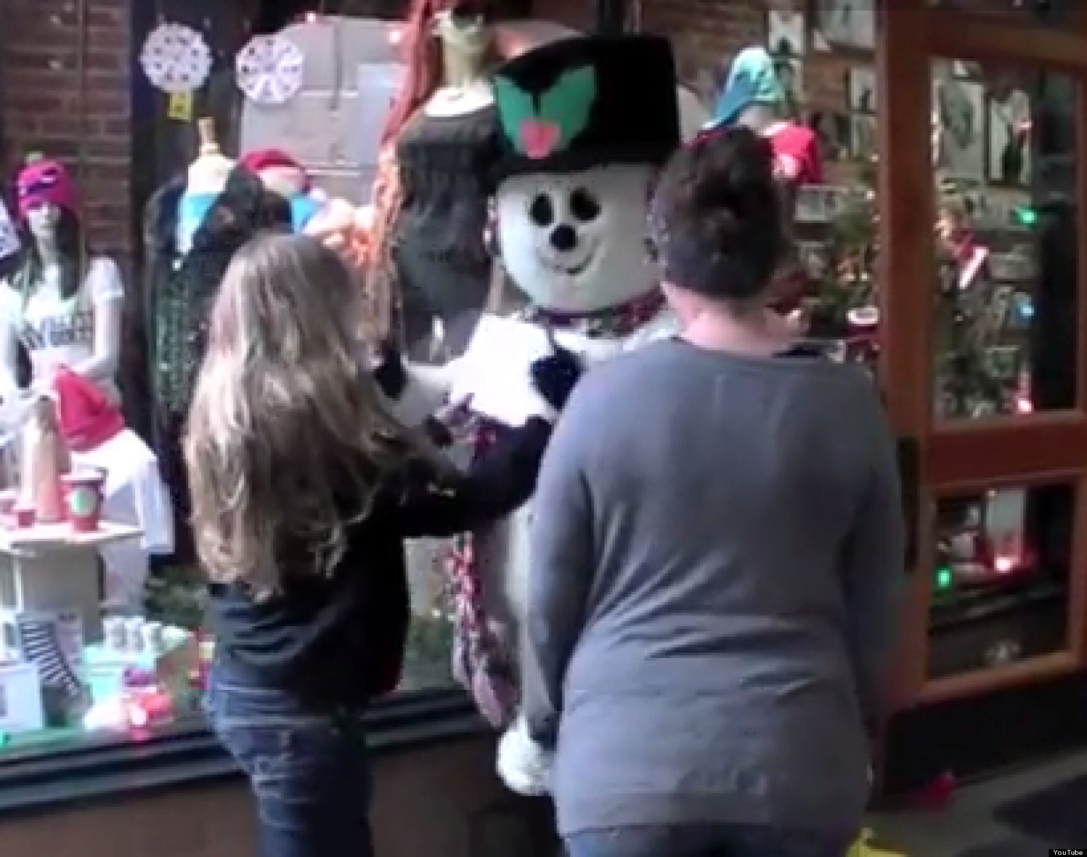 Snowman Costume Prank Freaks Out Shoppers (VIDEO) HuffPost