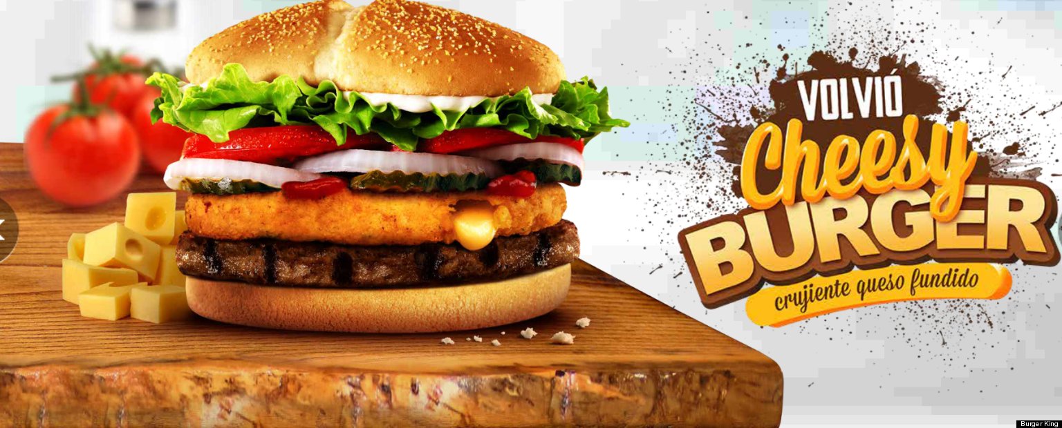 Burger King Chile's 'Cheesy Burger' Features A Crispy Patty Of Melted