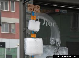 Pop! Italian Artist Fra Biancoshock Creates Bubble Wrap Relaxation Station