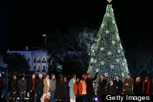 The Obamas Light Up The White House With National Christmas Tree