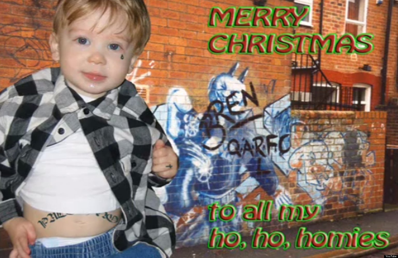 Funny Christmas Cards Feature Father's Kids Photoshopped Into Odd