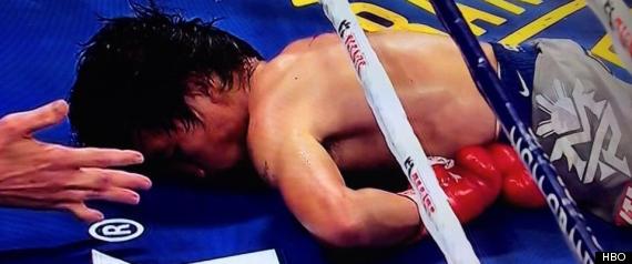r PACQUIAO NOQUEADO large570 Nocaut de Márquez, entre los más memorables del box Manny Pacquiao Juan Manuel Marquez 