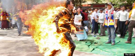 Tibet Immolazioni Fuoco