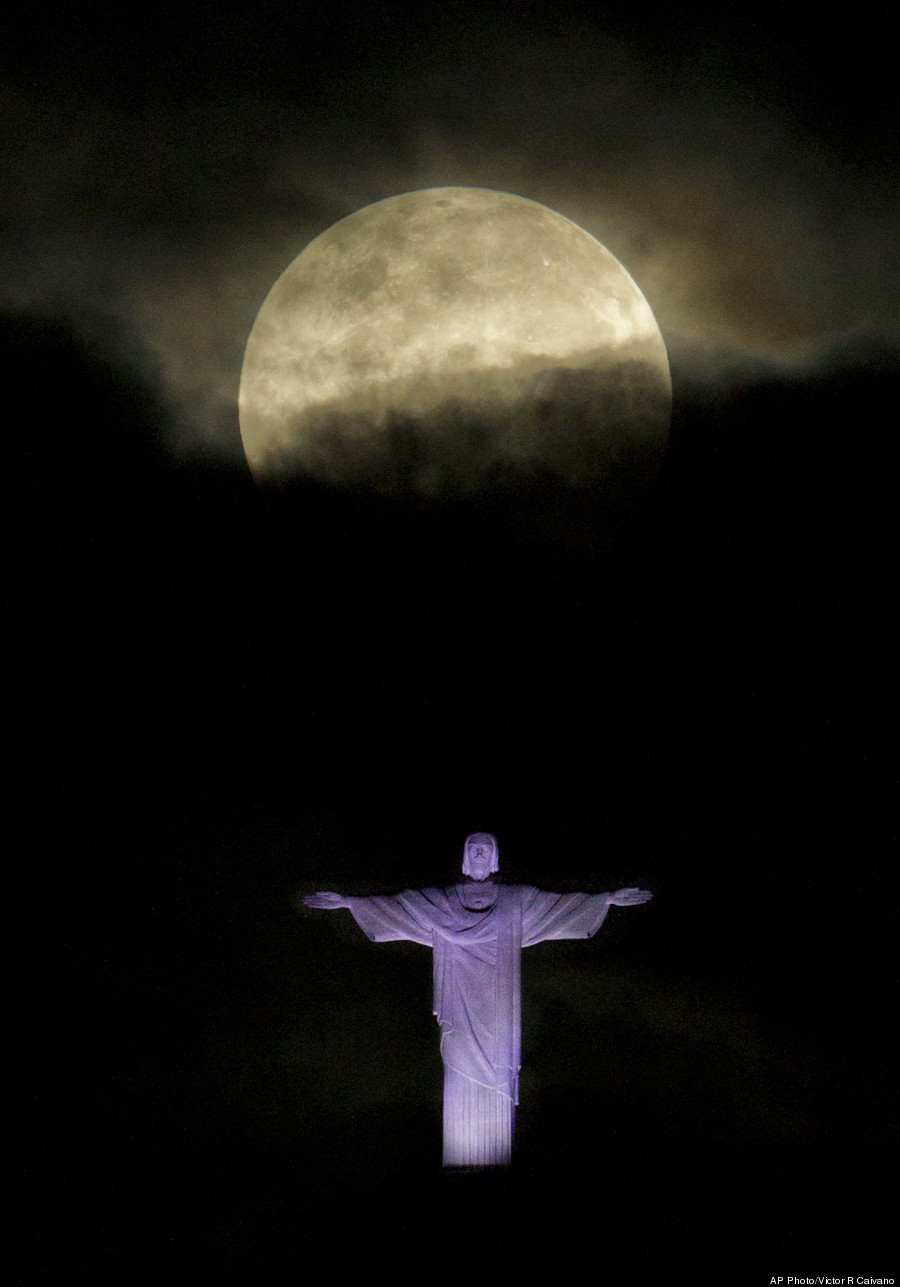 Supermoon With Airplane