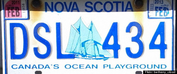 Nova Scotia License Plate