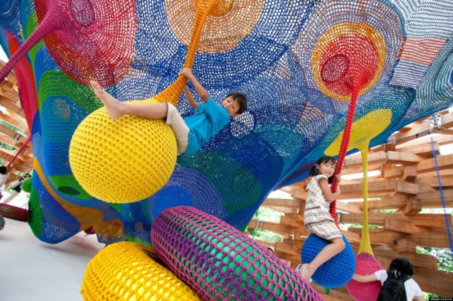 Toshiko Horiuchi MacAdam On Her Crocheted Playgrounds (PHOTOS) HuffPost