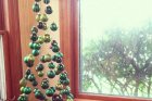 A Christmas Tree Made Of Suspended Ornaments,...