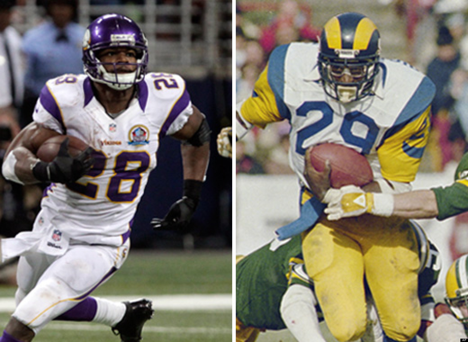 Adrian Peterson vs. Eric Dickerson Vikings Star On Pace To Break