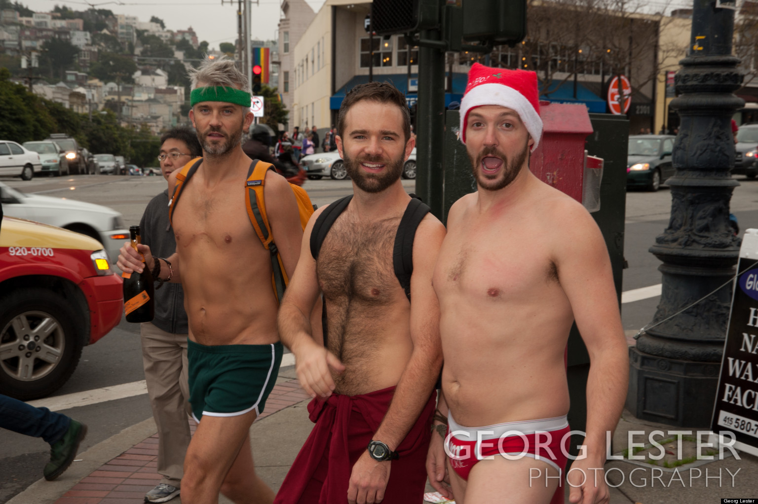 Santa Skivvies Run Hundreds Strip Down In San Francisco S Castro District For A Good Cause