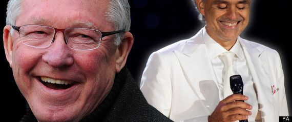 Alex Ferguson Andrea Bocelli