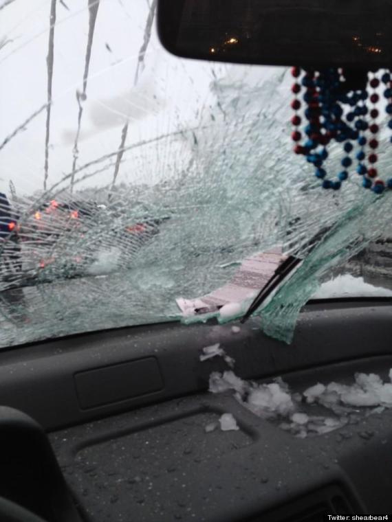 port mann ice damage