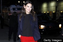 Katie Holmes Gives Us A Lesson In Colour Clashing En Route To David Letterman