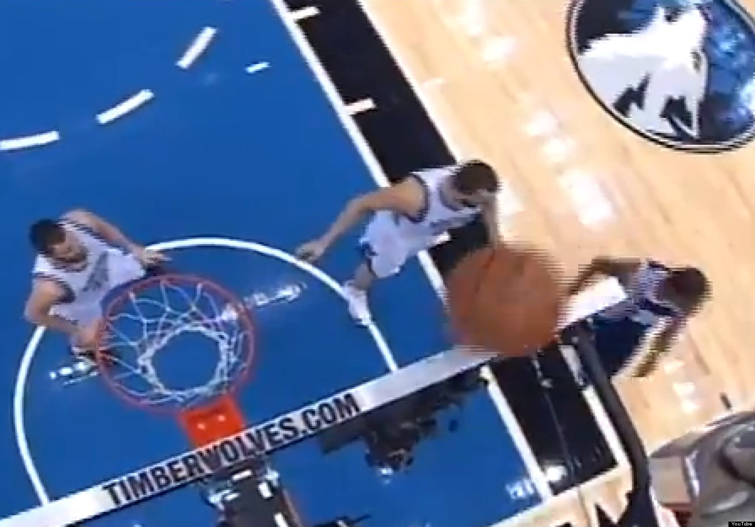 Kevin Durant Circus Shot Ball Goes Off Top Of Backboard And In During