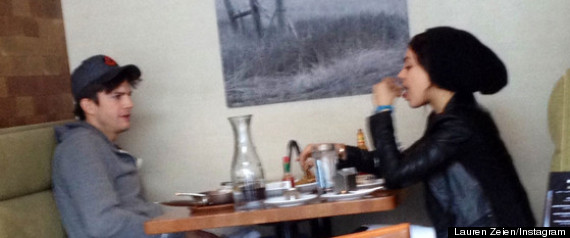 MILA KUNIS ASHTON KUTCHER BRUNCH