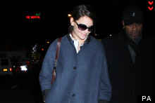 A Low Key Katie Holmes Works The Oversized Coat Trend