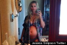 'Bumpin And Proud' Jessica Simpson Shows Off Baby Bump In Bikini