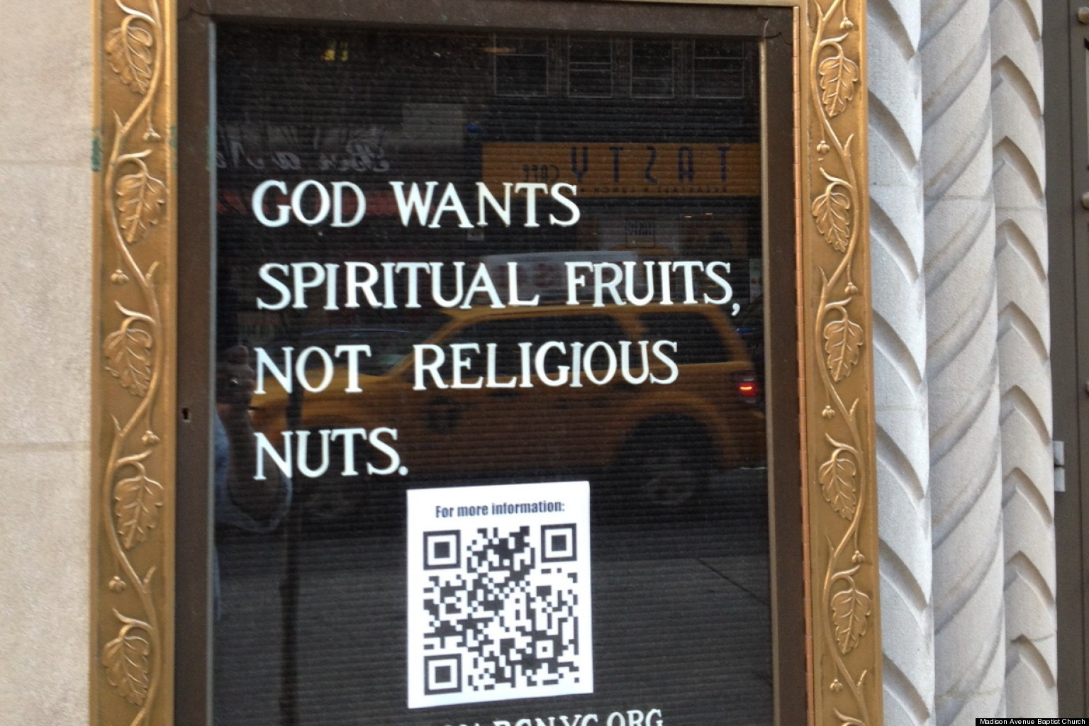 Church Sign 'God Wants Spiritual Fruits, Not Religious Nuts' Gets
