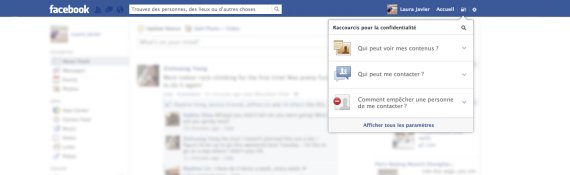 raccourci confidentialité