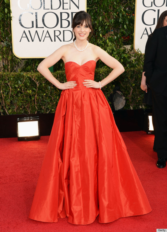 Zooey Deschanel Golden Globes Dress 2013: See Her Red Carpet Look ...