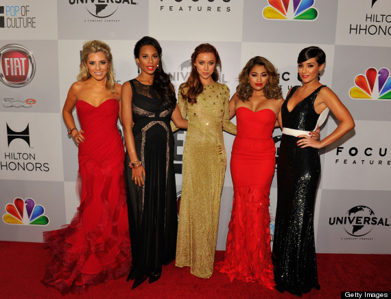 UK band The Saturdays performed their biggest US gig so far at the Fox party at The Beverly Hilton 