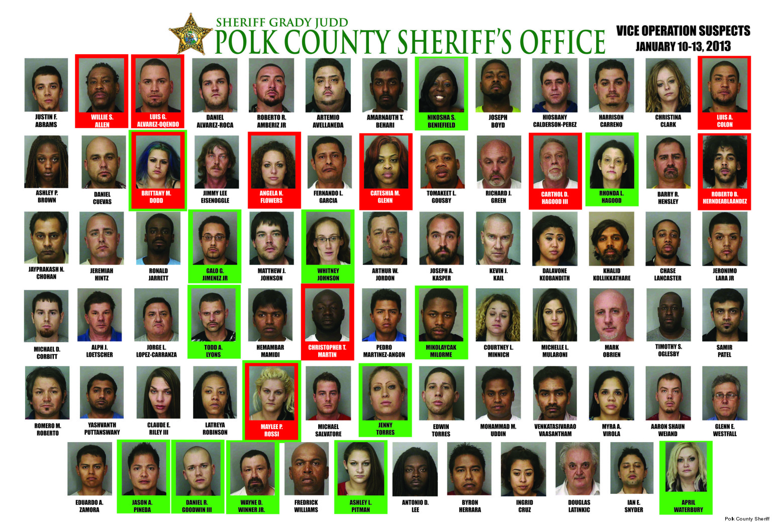 78 Arrests In 4Day Prostitution Sting By Polk County Sheriff's