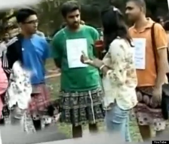 indian men in skirts