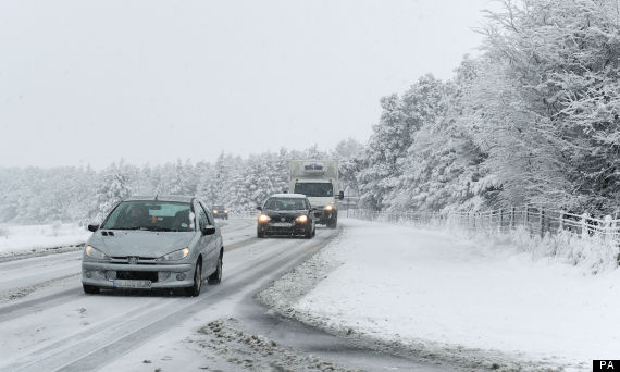 cars in snow
