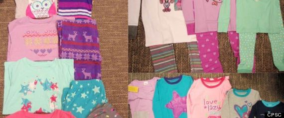 Recalled Target Childrens Twopiece Pajama Sets