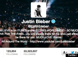 Justin Bieber Is Most Followed Person On Twitter, Gaga Drops To Second