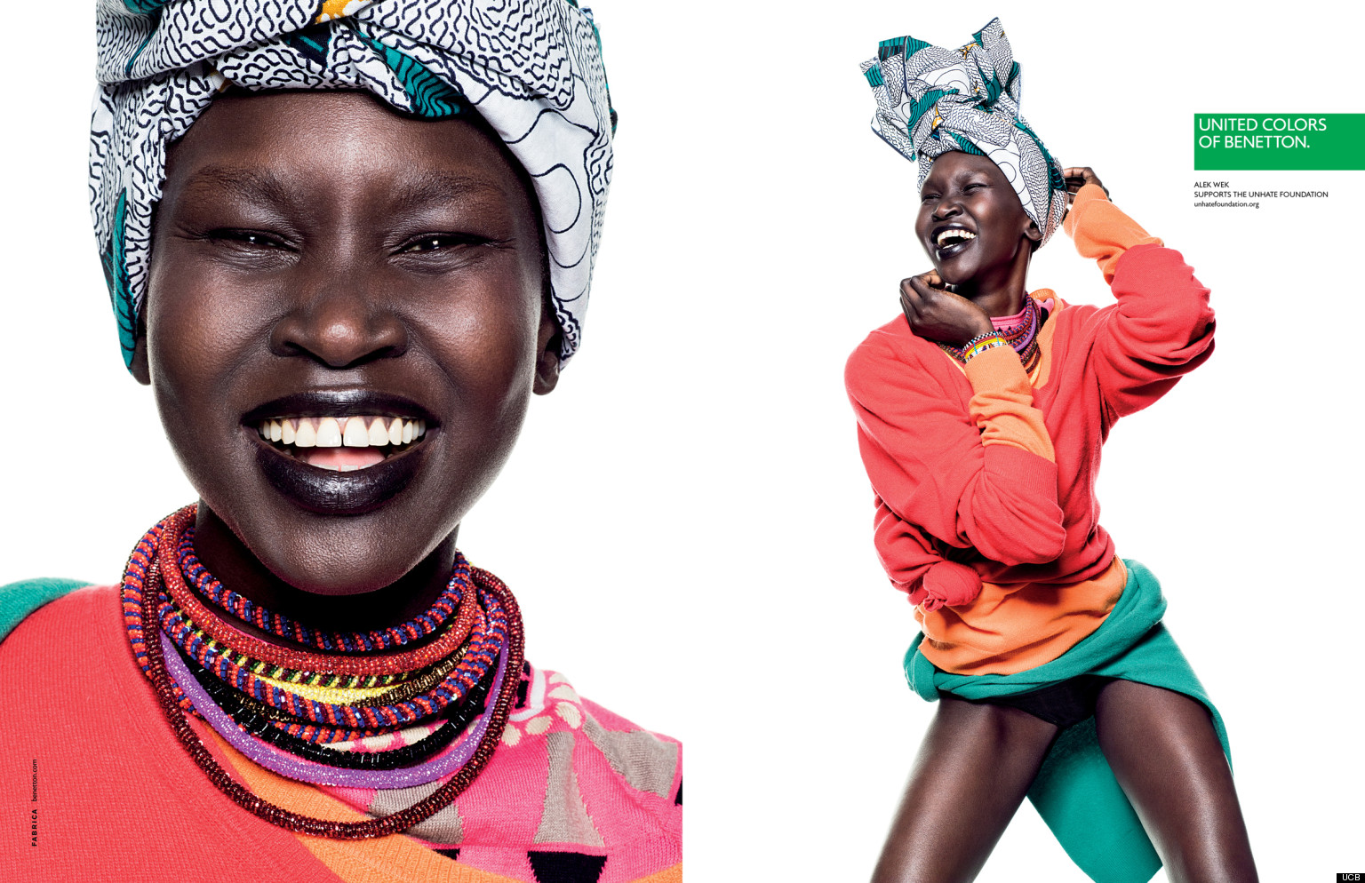 United Colors Of Benetton Spring 2013 Campaign Alek Wek And Dudley Oshaughnessy Strike A Pose 6560