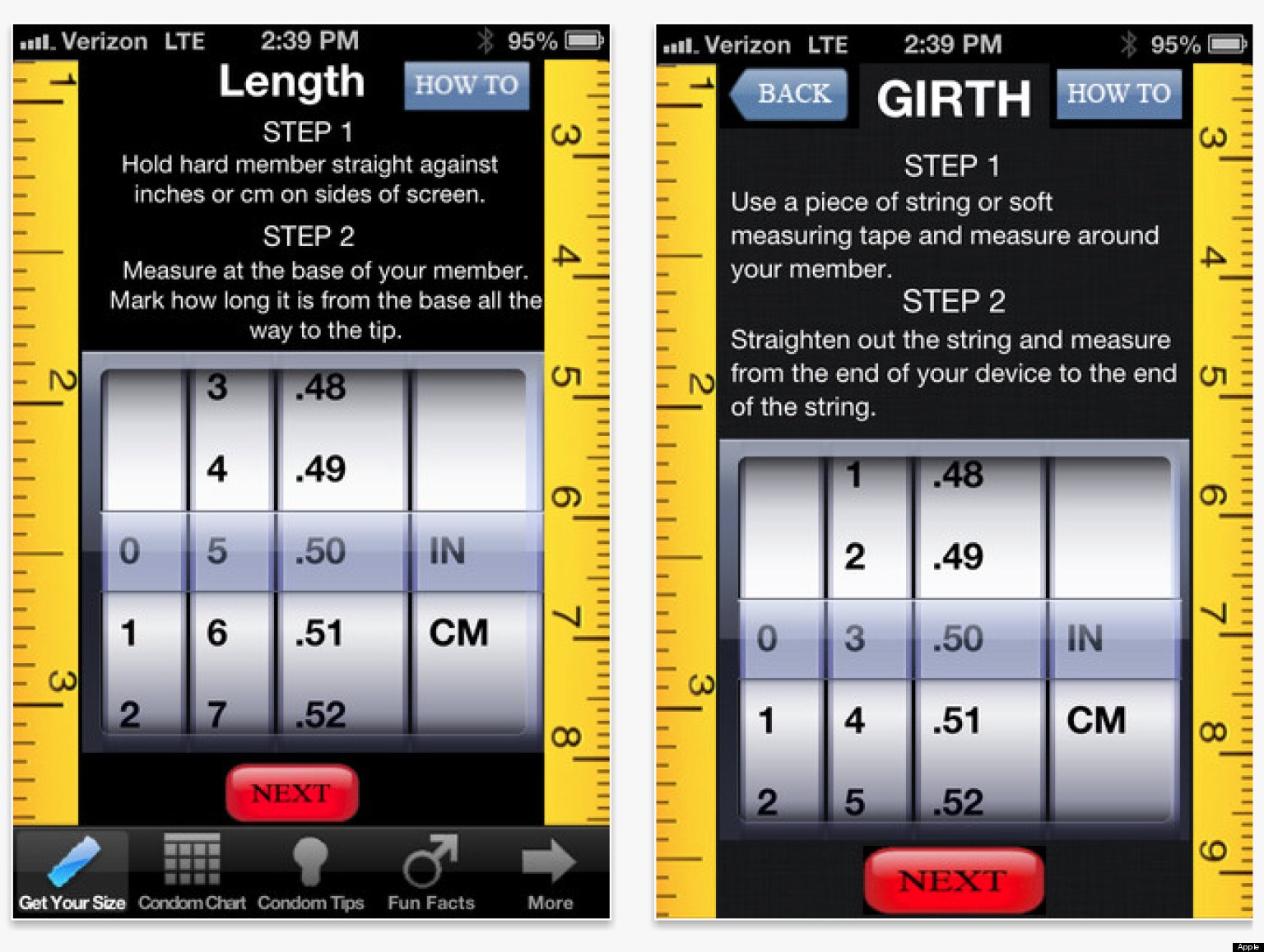 Condom Size App Asks Men To Measure Up In World Penis Size League