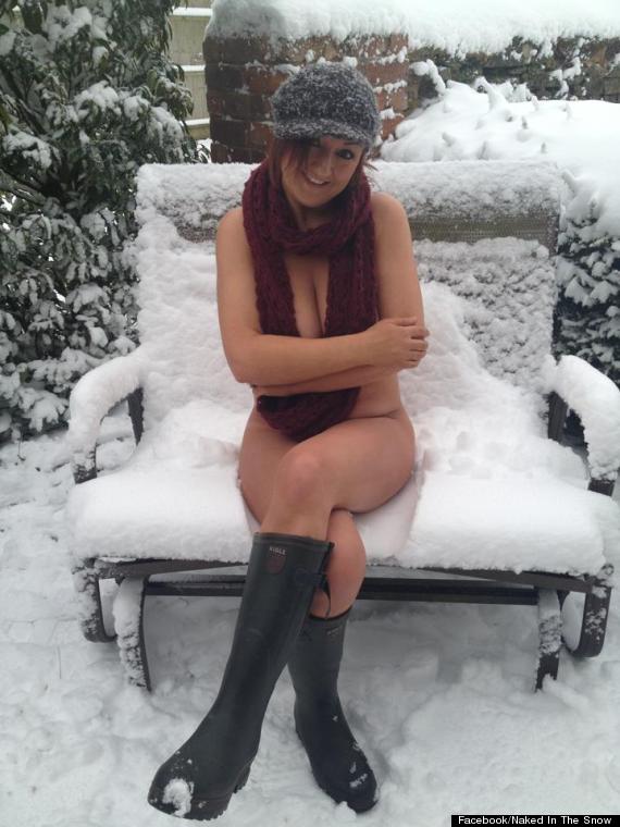 naked in the snow